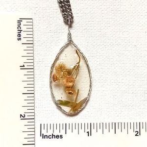 Fall floral necklace, amulet